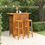 Juego muebles de bar para jardín 3 pzas madera maciza de acacia de , Conjuntos de jardín - Ref: Foro24-3116000, Precio: 295,3...