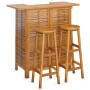 Juego muebles de bar para jardín 3 pzas madera maciza de acacia de , Conjuntos de jardín - Ref: Foro24-3116000, Precio: 295,3...