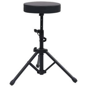 Taburete de tambor ajustable redondo negro de vidaXL, Banquetas y taburetes - Ref: Foro24-70092, Precio: 35,70 €, Descuento: %