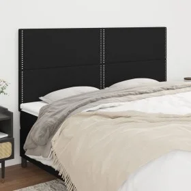 Headboards 4 units of black fabric 90x5x78/88 cm by , Headboards and footboards - Ref: Foro24-3116208, Price: 86,85 €, Discou...