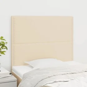 Cabeceros 2 unidades de tela color crema 100x5x78/88 cm de , Cabeceros y pies de cama - Ref: Foro24-3116187, Precio: 49,63 €,...