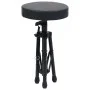 Taburete de tambor ajustable redondo negro de vidaXL, Banquetas y taburetes - Ref: Foro24-70092, Precio: 35,02 €, Descuento: %