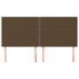 Cabeceros 4 unidades de tela marrón oscuro 80x5x78/88 cm de , Cabeceros y pies de cama - Ref: Foro24-3116201, Precio: 82,96 €...