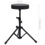 Taburete de tambor ajustable redondo negro de vidaXL, Banquetas y taburetes - Ref: Foro24-70092, Precio: 35,02 €, Descuento: %
