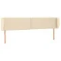 Kopfteil aus cremefarbenem Stoff, 203 x 23 x 78/88 cm von , Kopf- und Fußteile - Ref: Foro24-3117031, Preis: 64,09 €, Rabatt: %
