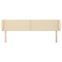 Cabecero de tela color crema 203x23x78/88 cm de , Cabeceros y pies de cama - Ref: Foro24-3117031, Precio: 65,28 €, Descuento: %