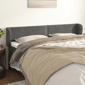 Kopfteil aus dunkelgrauem Samt, 163 x 23 x 78/88 cm von , Kopf- und Fußteile - Ref: Foro24-3117059, Preis: 68,57 €, Rabatt: %
