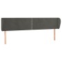 Cabecero de terciopelo gris oscuro 163x23x78/88 cm de , Cabeceros y pies de cama - Ref: Foro24-3117059, Precio: 69,25 €, Desc...