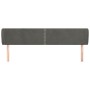 Cabecero de terciopelo gris oscuro 163x23x78/88 cm de , Cabeceros y pies de cama - Ref: Foro24-3117059, Precio: 69,25 €, Desc...