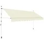 Toldo retráctil de operación manual 400 cm crema de vidaXL, Toldos - Ref: Foro24-143698, Precio: 104,85 €, Descuento: %