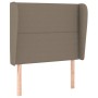 Cabecero con orejas de tela gris taupe 83x23x118/128 cm de , Cabeceros y pies de cama - Ref: Foro24-3117794, Precio: 71,32 €,...