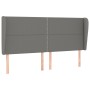 Cabecero con orejas de tela gris oscuro 183x23x118/128 cm de , Cabeceros y pies de cama - Ref: Foro24-3117831, Precio: 105,72...
