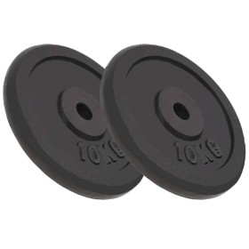 Discos de pesas de hierro fundido 2 uds 2x10 kg de vidaXL, Peso libre - Ref: Foro24-91394, Precio: 88,38 €, Descuento: %