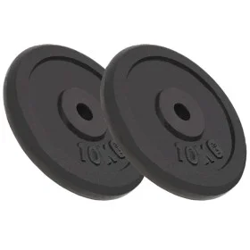 Discos de pesas de hierro fundido 2 uds 2x10 kg de vidaXL, Peso libre - Ref: Foro24-91394, Precio: 86,59 €, Descuento: %