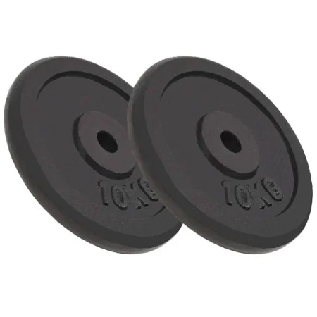 Discos de pesas de hierro fundido 2 uds 2x10 kg de vidaXL, Peso libre - Ref: Foro24-91394, Precio: 86,59 €, Descuento: %