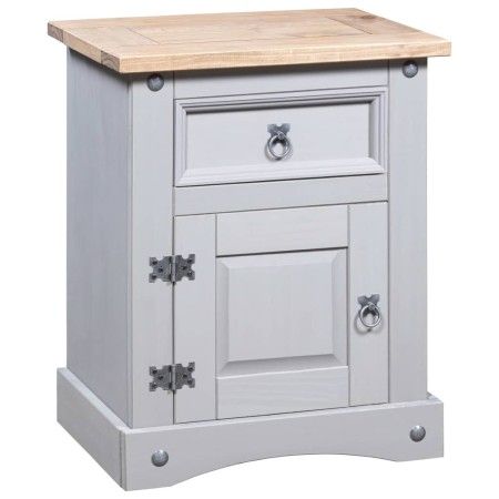 Mesita de noche Corona Range pino mexicano gris 53x39x66 cm de vidaXL, Mesitas de noche - Ref: Foro24-282617, Precio: 88,08 €...