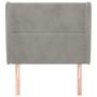 Cabecero con orejas de terciopelo gris claro 83x23x118/128 cm de , Cabeceros y pies de cama - Ref: Foro24-3117846, Precio: 72...