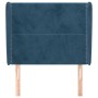 Cabecero con orejas de terciopelo azul oscuro 83x23x118/128 cm de , Cabeceros y pies de cama - Ref: Foro24-3117850, Precio: 8...