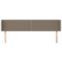 Cabecero de tela gris taupe 183x16x78/88 cm de , Cabeceros y pies de cama - Ref: Foro24-3118646, Precio: 57,60 €, Descuento: %