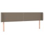 Cabecero de tela gris taupe 163x16x78/88 cm de , Cabeceros y pies de cama - Ref: Foro24-3118638, Precio: 66,08 €, Descuento: %