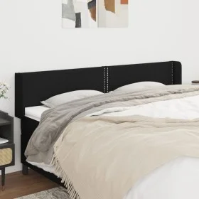 Black fabric headboard 183x16x78/88 cm by , Headboards and footboards - Ref: Foro24-3118644, Price: 54,58 €, Discount: %