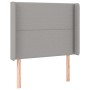 Cabecero con orejas de tela gris claro 93x16x118/128 cm de , Cabeceros y pies de cama - Ref: Foro24-3119422, Precio: 60,77 €,...