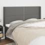 Cabecero con orejas de tela gris oscuro 183x16x118/128 cm de , Cabeceros y pies de cama - Ref: Foro24-3119455, Precio: 101,36...