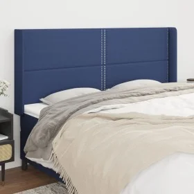 Kopfteil mit blauen Stoffohren 183x16x118/128 cm von , Kopf- und Fußteile - Ref: Foro24-3119460, Preis: 99,60 €, Rabatt: %
