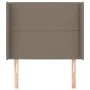 Headboard with ears in taupe gray fabric 103x16x118/128 cm by , Headboards and footboards - Ref: Foro24-3119434, Price: 61,30...