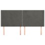 Cabecero con orejas de terciopelo gris oscuro 163x16x118/128 cm de , Cabeceros y pies de cama - Ref: Foro24-3119495, Precio: ...