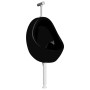 Urinario de pared con válvula de descarga cerámica negro de vidaXL, Urinarios - Ref: Foro24-143992, Precio: 128,62 €, Descuen...