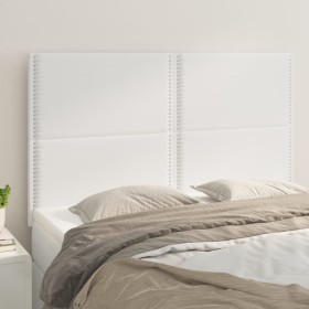 Cabeceros 4 unidades cuero sintético blanco 72x5x78/88 cm de , Cabeceros y pies de cama - Ref: Foro24-3116283, Precio: 108,90...