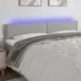 Light gray fabric headboard with LED 160x5x78/88 cm by , Headboards and footboards - Ref: Foro24-3121478, Price: 49,73 €, Dis...