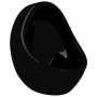 Urinario de pared con válvula de descarga cerámica negro de vidaXL, Urinarios - Ref: Foro24-143992, Precio: 128,62 €, Descuen...