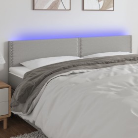 Cabecero con LED de tela gris claro 180x5x78/88 cm de , Cabeceros y pies de cama - Ref: Foro24-3121486, Precio: 55,13 €, Desc...