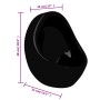 Urinario de pared con válvula de descarga cerámica negro de vidaXL, Urinarios - Ref: Foro24-143992, Precio: 128,62 €, Descuen...