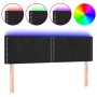 Cabecero con LED de terciopelo negro 144x5x78/88 cm de , Cabeceros y pies de cama - Ref: Foro24-3121522, Precio: 51,35 €, Des...