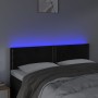 Cabecero con LED de terciopelo negro 144x5x78/88 cm de , Cabeceros y pies de cama - Ref: Foro24-3121522, Precio: 51,35 €, Des...