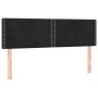 Cabecero con LED de terciopelo negro 144x5x78/88 cm de , Cabeceros y pies de cama - Ref: Foro24-3121522, Precio: 51,35 €, Des...