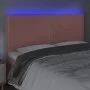 Rosafarbenes Samtkopfteil mit LED-Leuchten, 160 x 5 x 118/128 cm von , Kopf- und Fußteile - Ref: Foro24-3122343, Preis: 104,9...