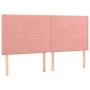 Rosafarbenes Samtkopfteil mit LED-Leuchten, 160 x 5 x 118/128 cm von , Kopf- und Fußteile - Ref: Foro24-3122343, Preis: 104,9...