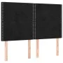 Black velvet headboard with LED lights 144x5x118/128 cm by , Headboards and footboards - Ref: Foro24-3122334, Price: 101,06 €...