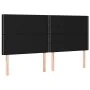 Cabecero con luces LED tela negro 200x5x118/128 cm de , Cabeceros y pies de cama - Ref: Foro24-3122308, Precio: 99,30 €, Desc...