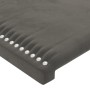 Cabecero con luces LED terciopelo gris oscuro 80x5x118/128 cm de , Cabeceros y pies de cama - Ref: Foro24-3122315, Precio: 60...