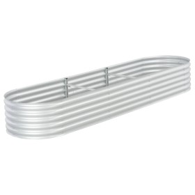 Arriate de acero galvanizado plateado 320x80x44 cm de vidaXL, Maceteros y jardineras - Ref: Foro24-45517, Precio: 160,86 €, D...