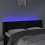 Cabecero con LED de terciopelo negro 147x16x78/88 cm de , Cabeceros y pies de cama - Ref: Foro24-3123146, Precio: 63,83 €, De...