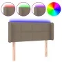 Headboard with LED in taupe gray fabric 83x16x78/88 cm by , Headboards and footboards - Ref: Foro24-3123214, Price: 50,59 €, ...