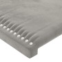 Cabecero con LED de terciopelo gris claro 83x16x118/128 cm de , Cabeceros y pies de cama - Ref: Foro24-3123938, Precio: 69,70...