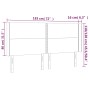 Cabecero con LED de tela color crema 183x16x118/128 cm de , Cabeceros y pies de cama - Ref: Foro24-3123927, Precio: 127,36 €,...