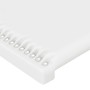 Cabecero con LED cuero sintético blanco 147x16x118/128 cm de , Cabeceros y pies de cama - Ref: Foro24-3123999, Precio: 129,89...
